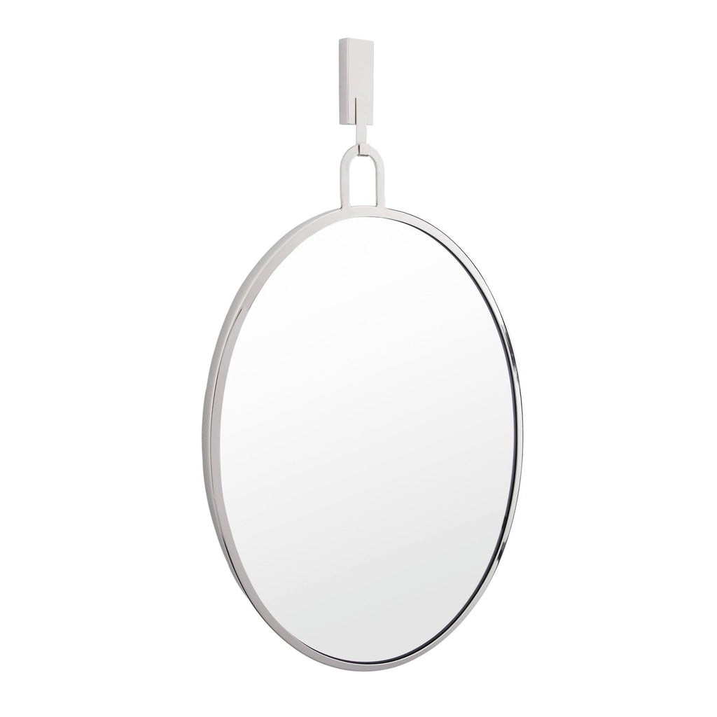 Stopwatch 22x30 Oval Powder Room Mirror - Polished Nickel