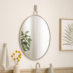 Stopwatch 22x30 Oval Powder Room Mirror - Polished Nickel