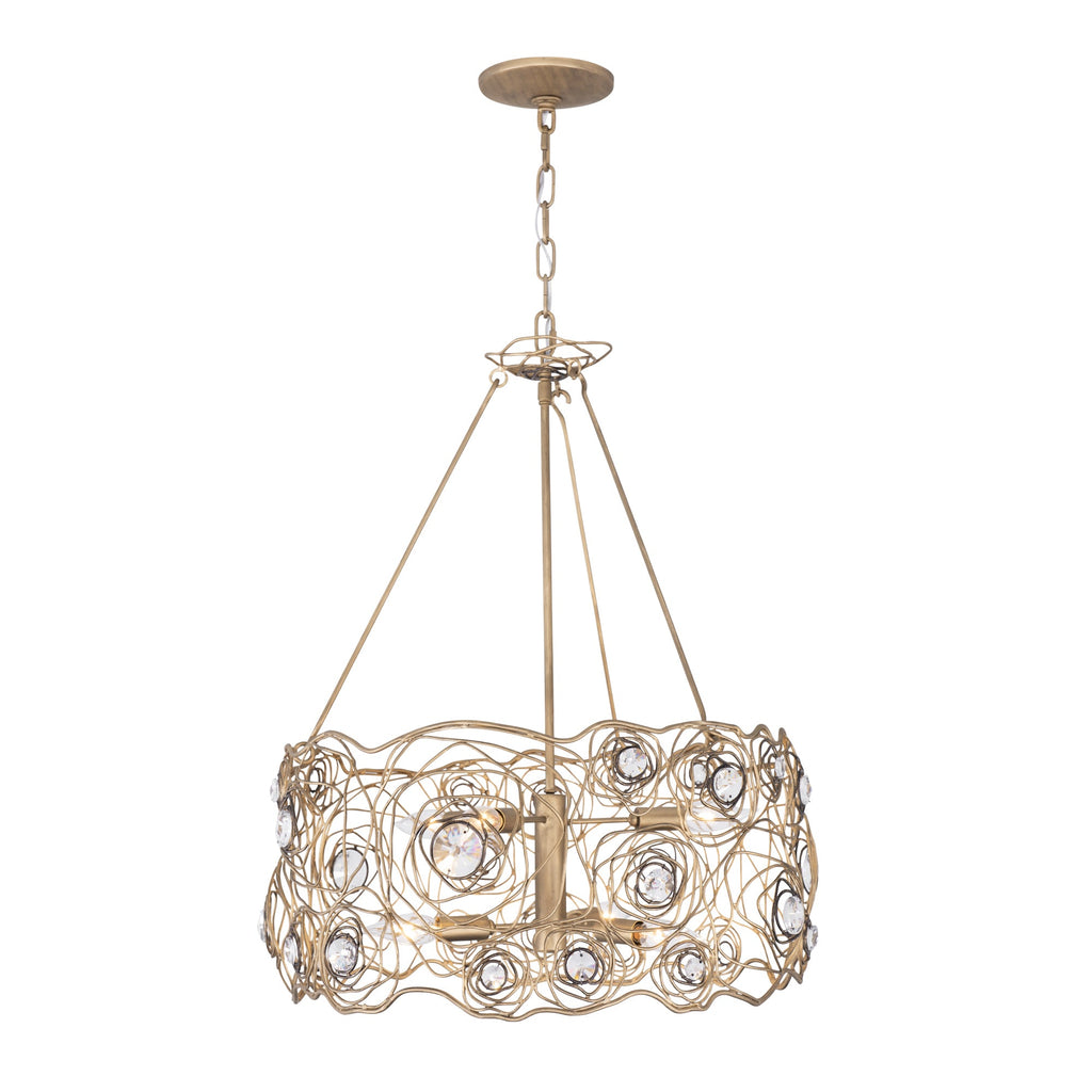Ethereal Rose 6 Light Chandelier - Havana Gold Ombre