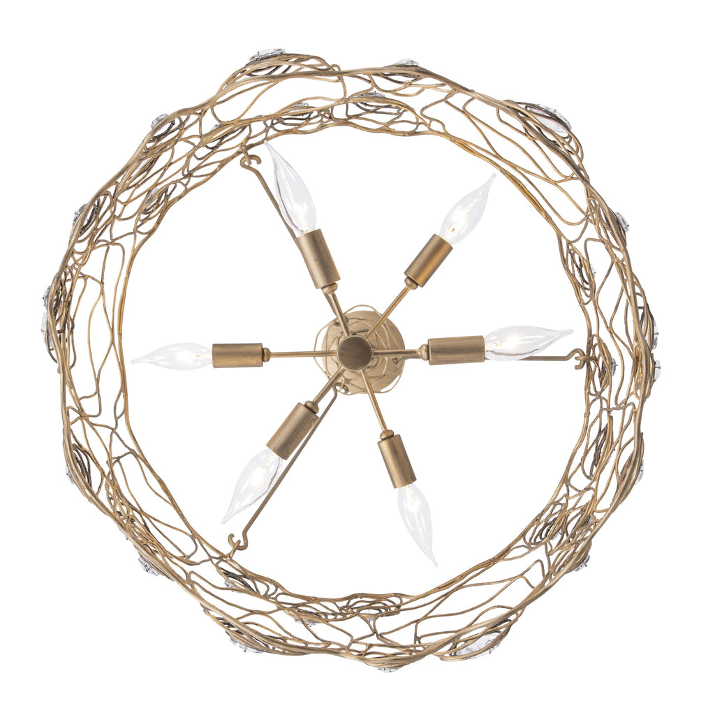 Ethereal Rose 6 Light Chandelier - Havana Gold Ombre