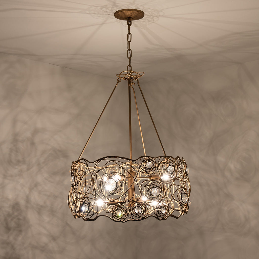 Ethereal Rose 6 Light Chandelier - Havana Gold Ombre