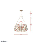 Ethereal Rose 6 Light Chandelier - Havana Gold Ombre