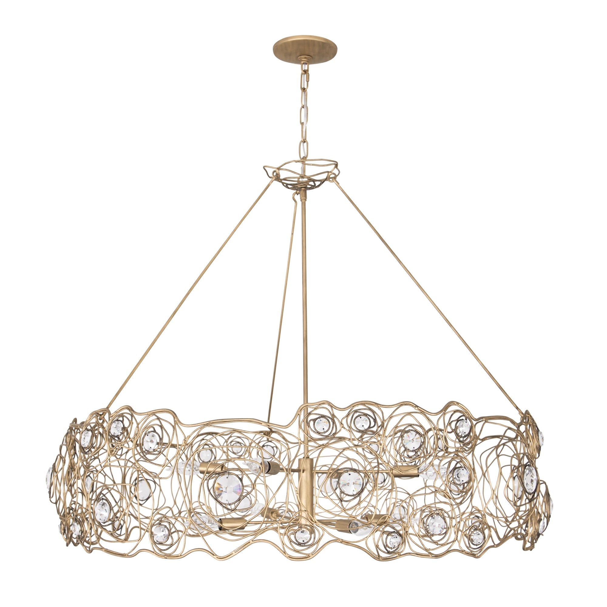 Ethereal Rose 8 Light Chandelier - Havana Gold Ombre