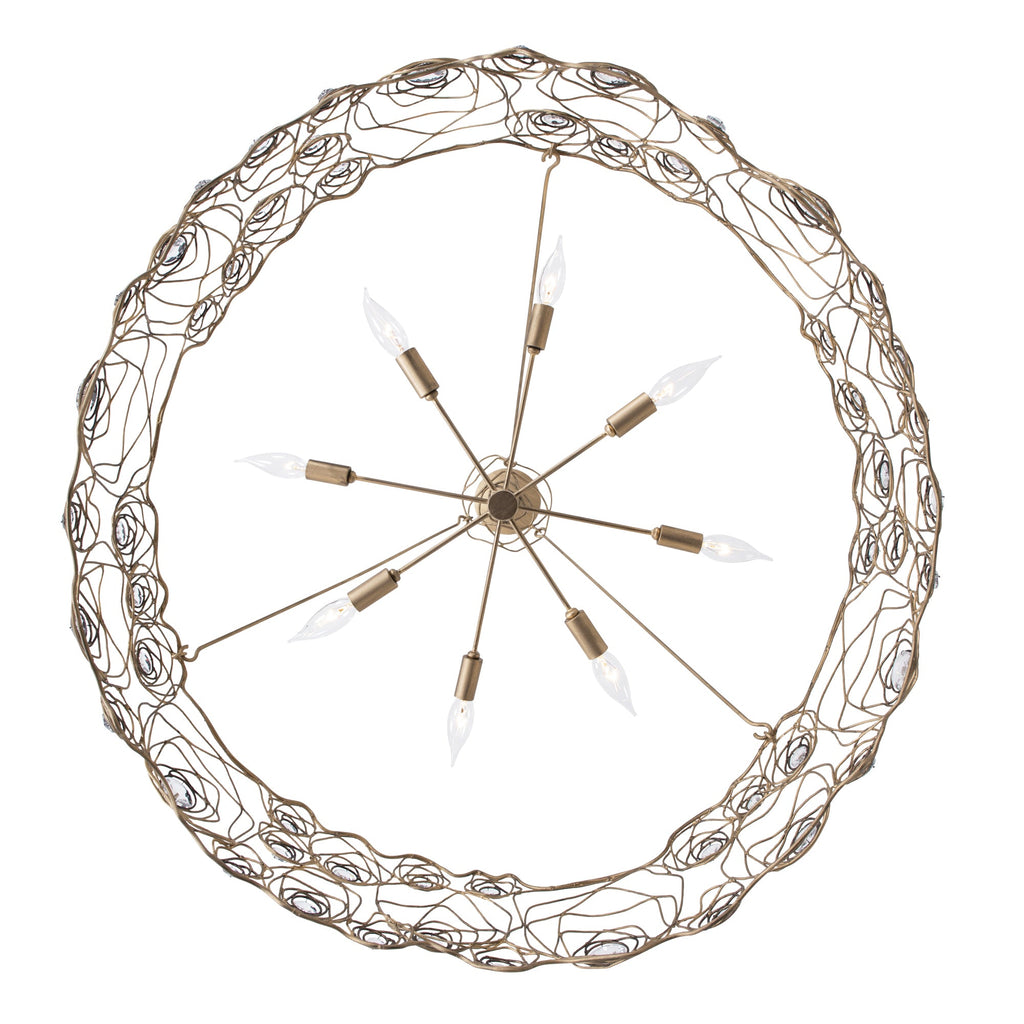 Ethereal Rose 8 Light Chandelier - Havana Gold Ombre