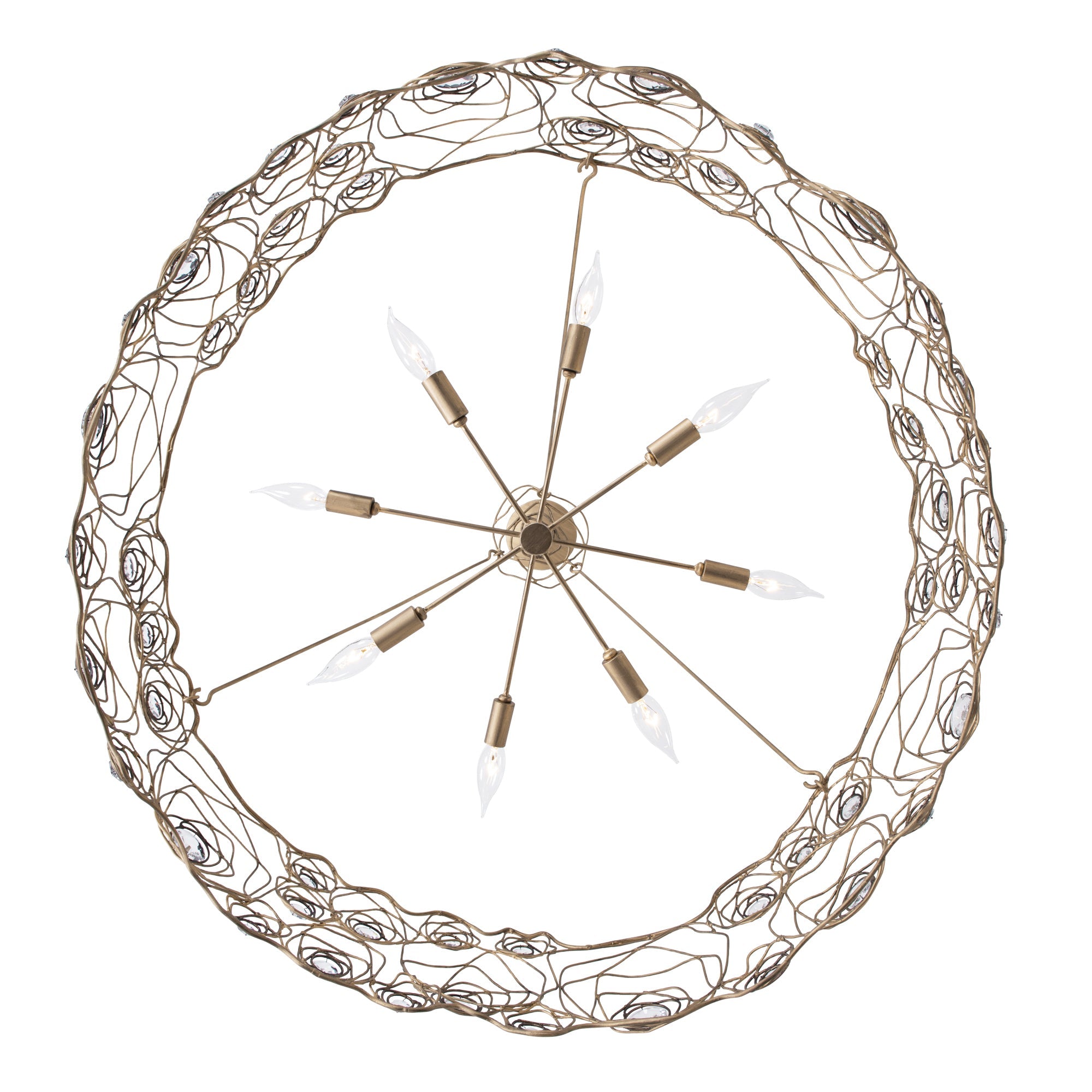 Ethereal Rose 8 Light Chandelier - Havana Gold Ombre
