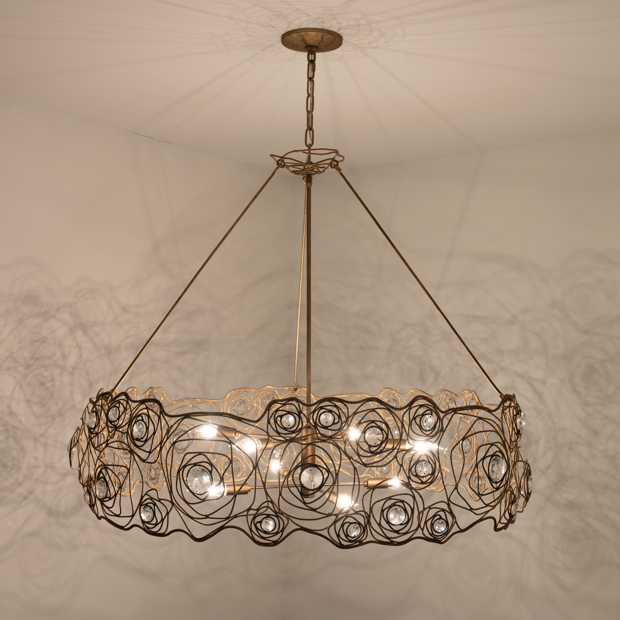 Ethereal Rose 8 Light Chandelier - Havana Gold Ombre