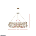 Ethereal Rose 8 Light Chandelier - Havana Gold Ombre