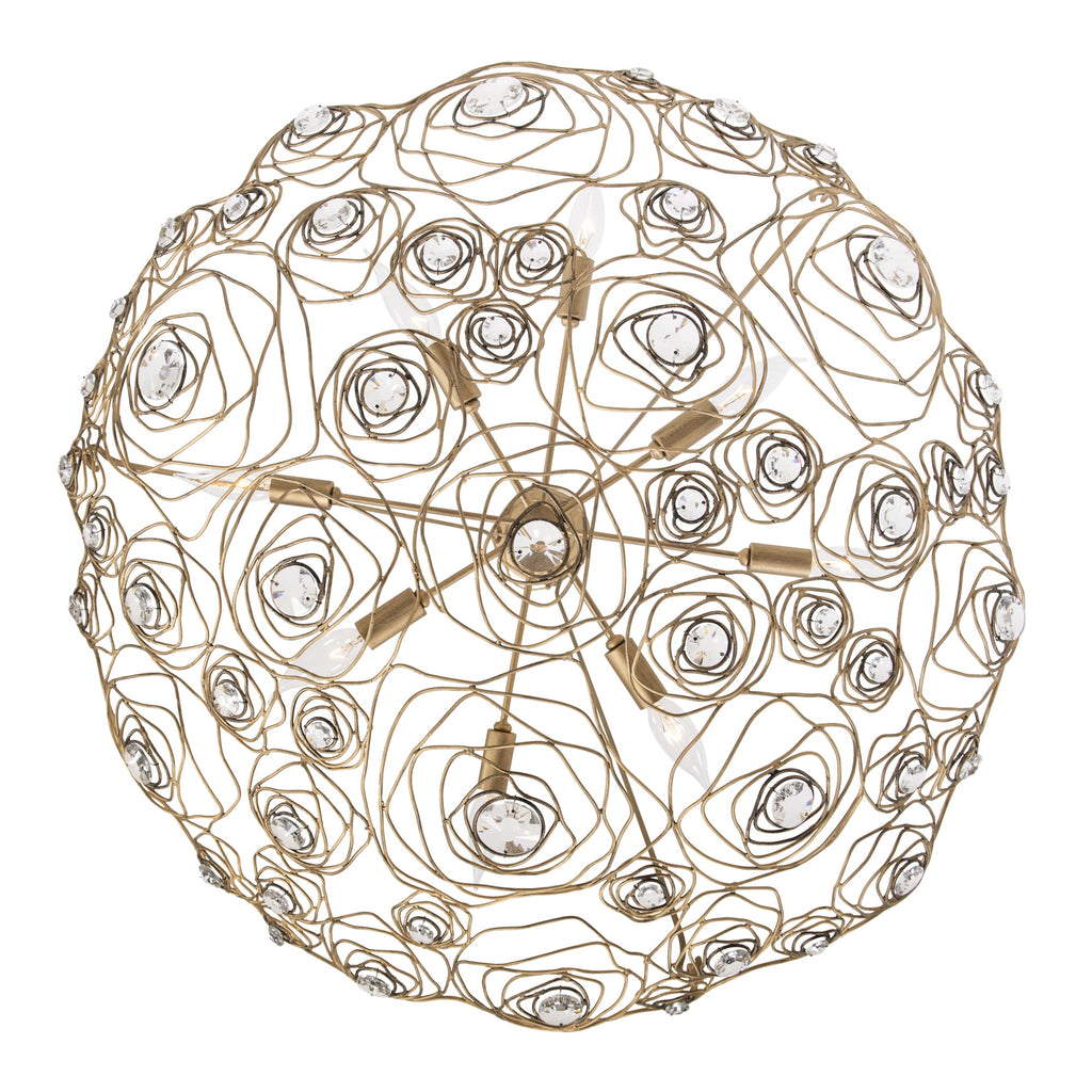 Ethereal Rose 8 Light Inverted Pendant - Havana Gold Ombre