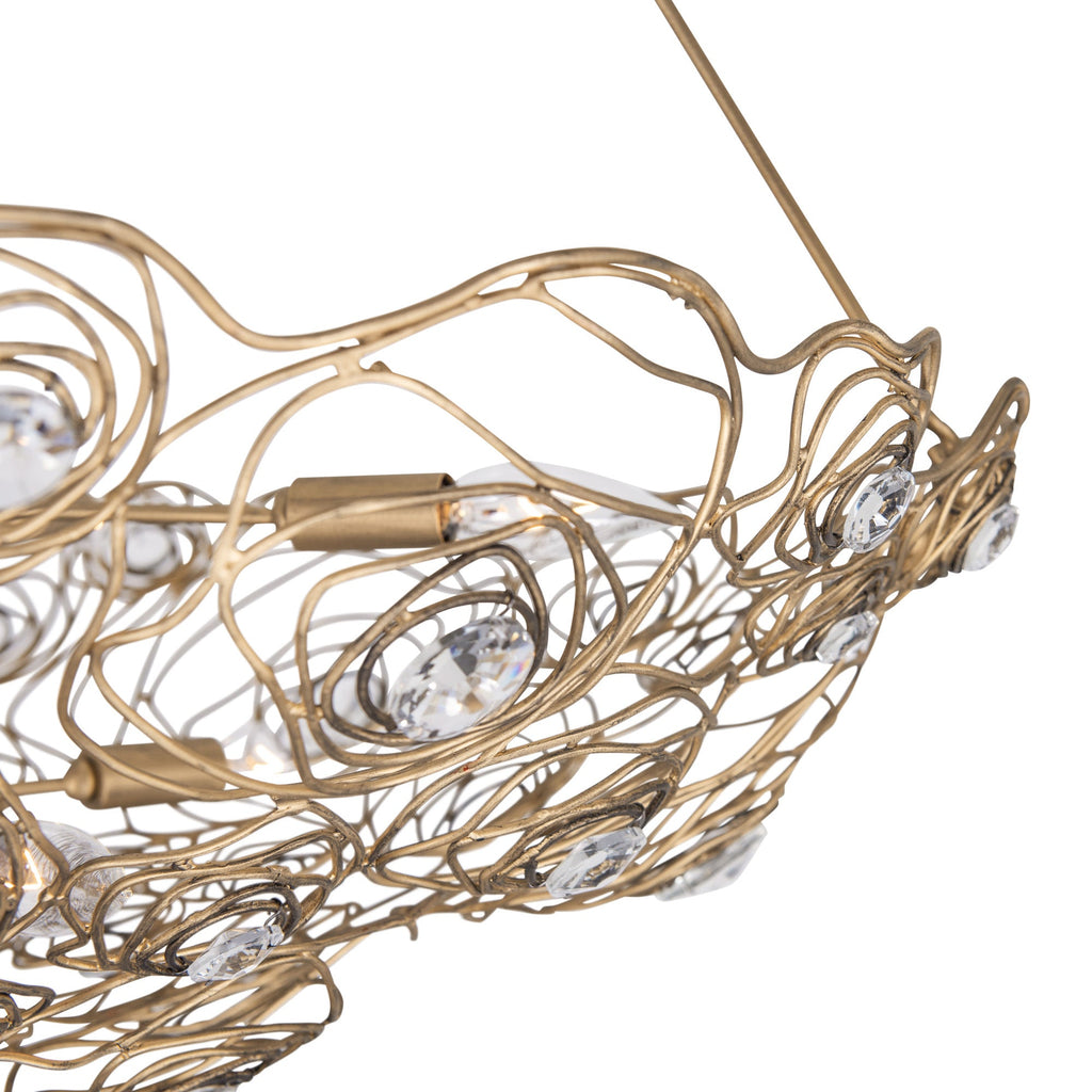 Ethereal Rose 8 Light Inverted Pendant - Havana Gold Ombre