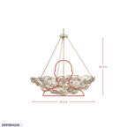 Ethereal Rose 8 Light Inverted Pendant - Havana Gold Ombre