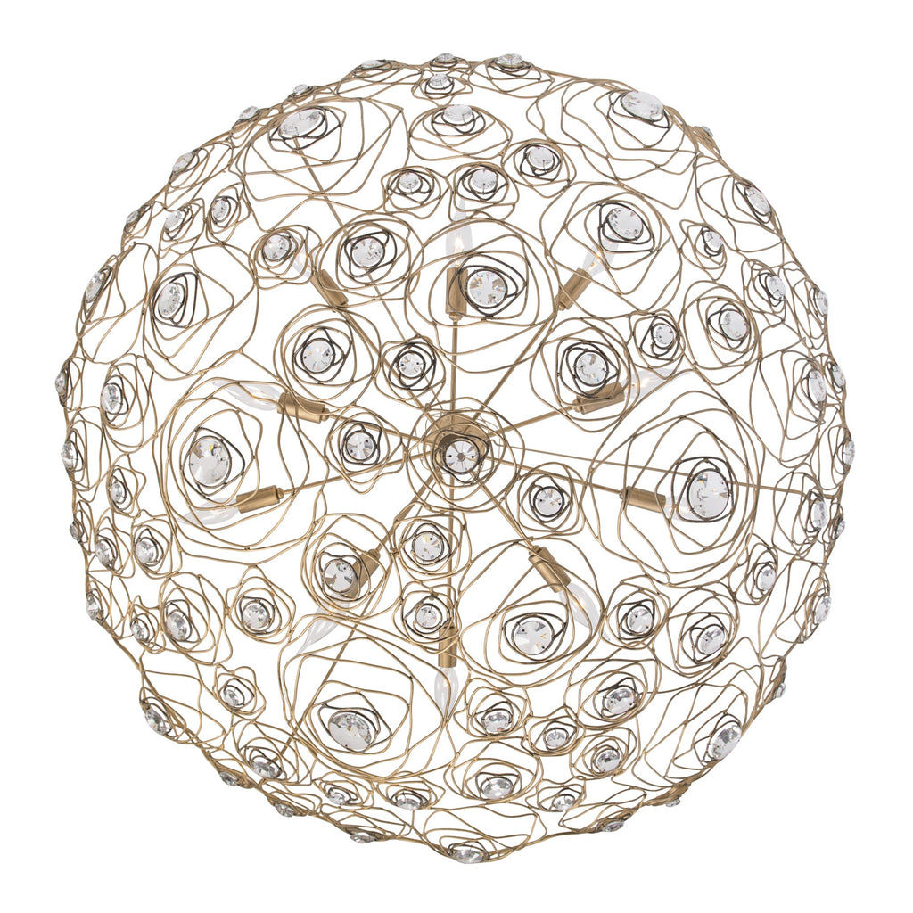 Ethereal Rose 10 Light Inverted Pendant - Havana Gold Ombre
