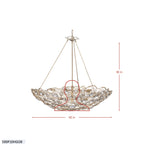 Ethereal Rose 10 Light Inverted Pendant - Havana Gold Ombre