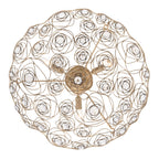 Ethereal Rose 3 Light Inverted Semi-Flush - Havana Gold Ombre