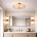 Ethereal Rose 3 Light Inverted Semi-Flush - Havana Gold Ombre