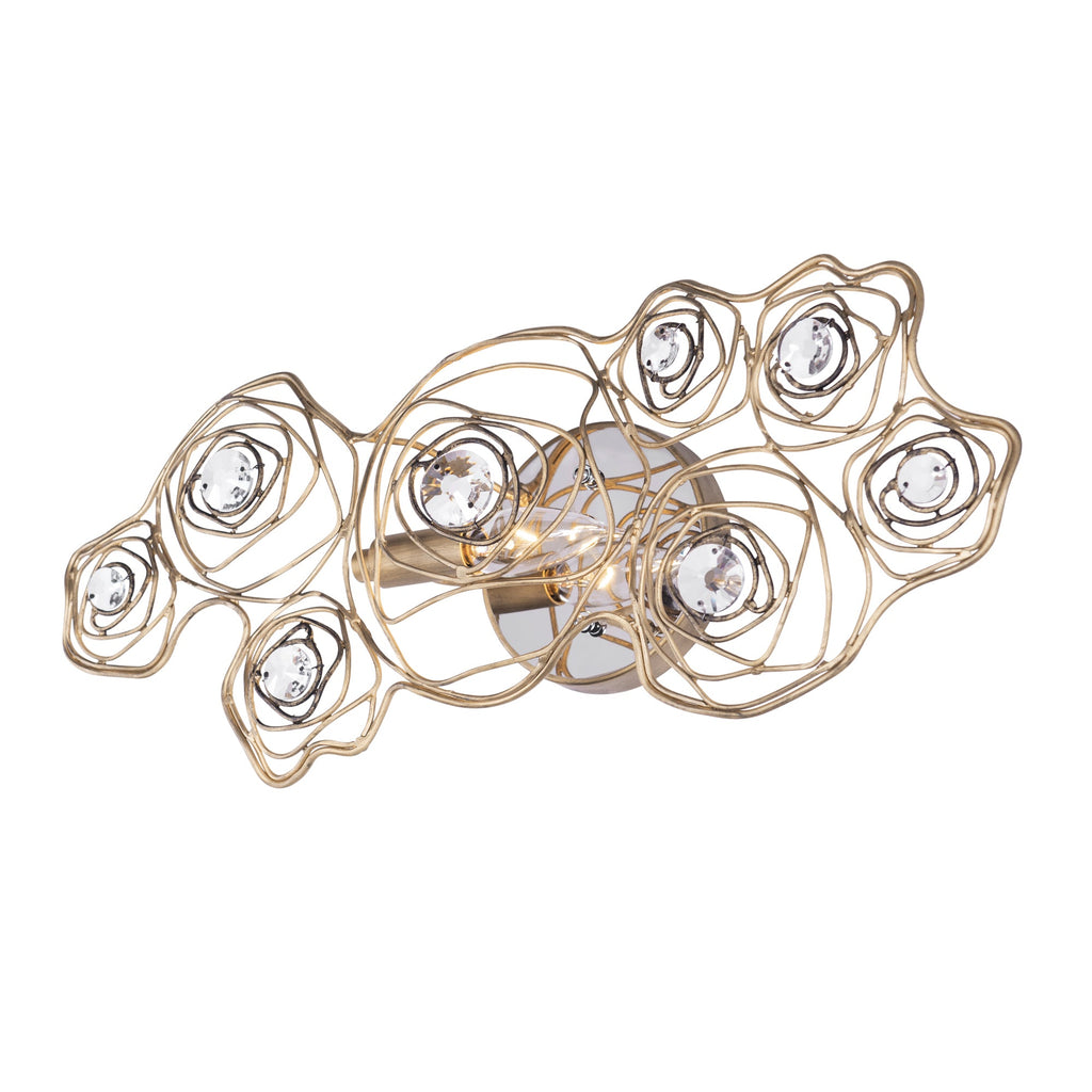 Ethereal Rose 1 Light Sconce - Havana Gold Ombre/Polished Stainless Accents