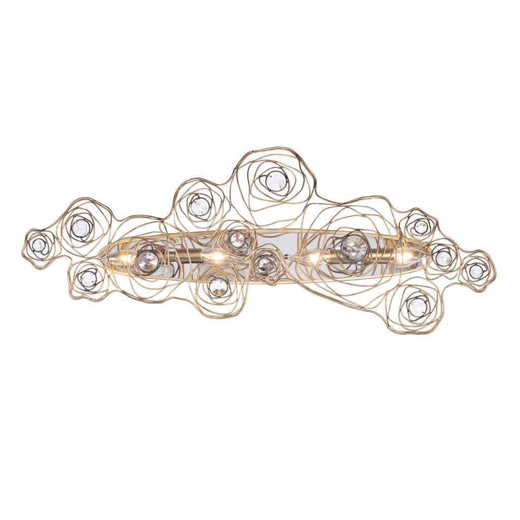 Ethereal Rose 4 Light Sconce - Havana Gold Ombre/Polished Stainless Accents