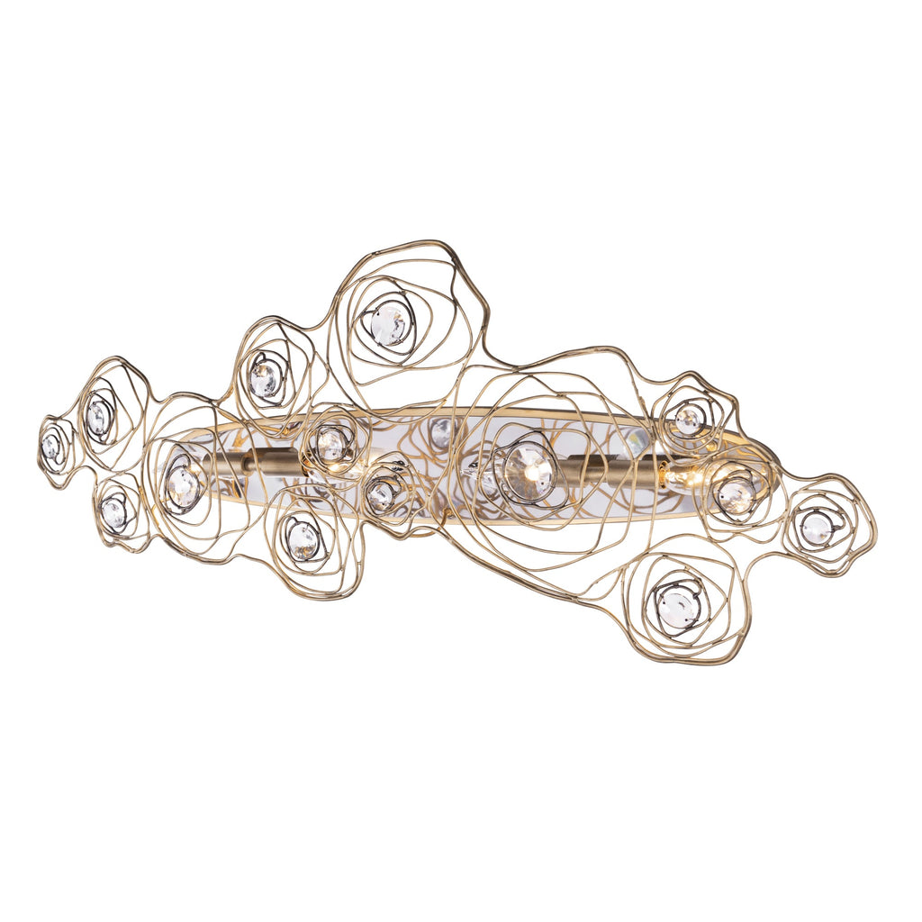Ethereal Rose 4 Light Sconce - Havana Gold Ombre/Polished Stainless Accents