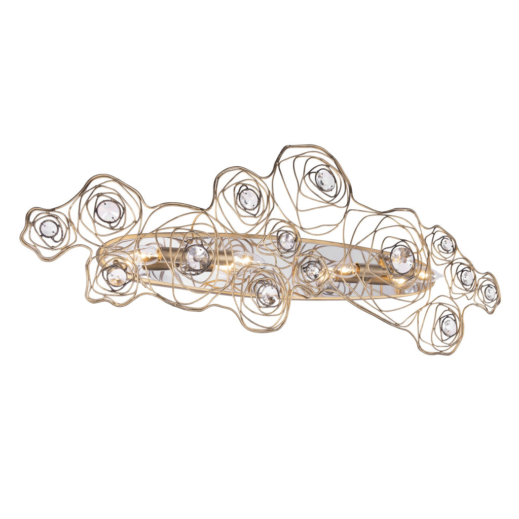 Ethereal Rose 4 Light Sconce - Havana Gold Ombre/Polished Stainless Accents