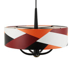 Patchwork 5 Light Pendant - Black/Satin Brass/Patchwork