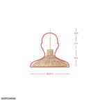 Hilton Head 1 Light Medium Pendant - French Gold/Natural Seagrass