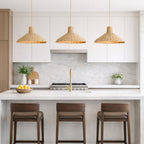 Hilton Head 1 Light Medium Pendant - French Gold/Natural Seagrass