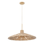Hilton Head 5 Light Large Pendant - French Gold/Natural Seagrass
