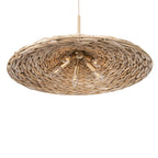 Hilton Head 5 Light Large Pendant - French Gold/Natural Seagrass