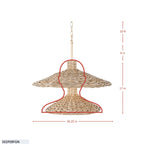 Hilton Head 9 Light 2-Tier Pendant - French Gold/Natural Seagrass