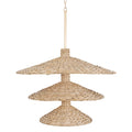 Hilton Head 15 Light 3-Tier Pendant - French Gold/Natural Seagrass