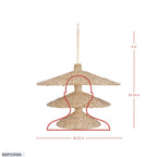Hilton Head 15 Light 3-Tier Pendant - French Gold/Natural Seagrass