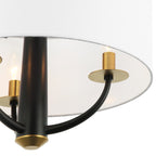 Patchwork 3 Light Pendant - Black/Satin Brass