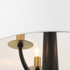 Patchwork 3 Light Pendant - Black/Satin Brass