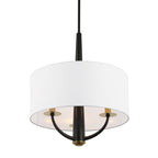Patchwork 3 Light Pendant - Black/Satin Brass