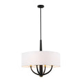 Patchwork 4 Light Pendant - Black/Satin Brass