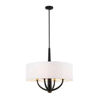 Patchwork 4 Light Pendant - Black/Satin Brass