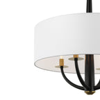 Patchwork 4 Light Pendant - Black/Satin Brass