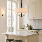 Patchwork 4 Light Pendant - Black/Satin Brass