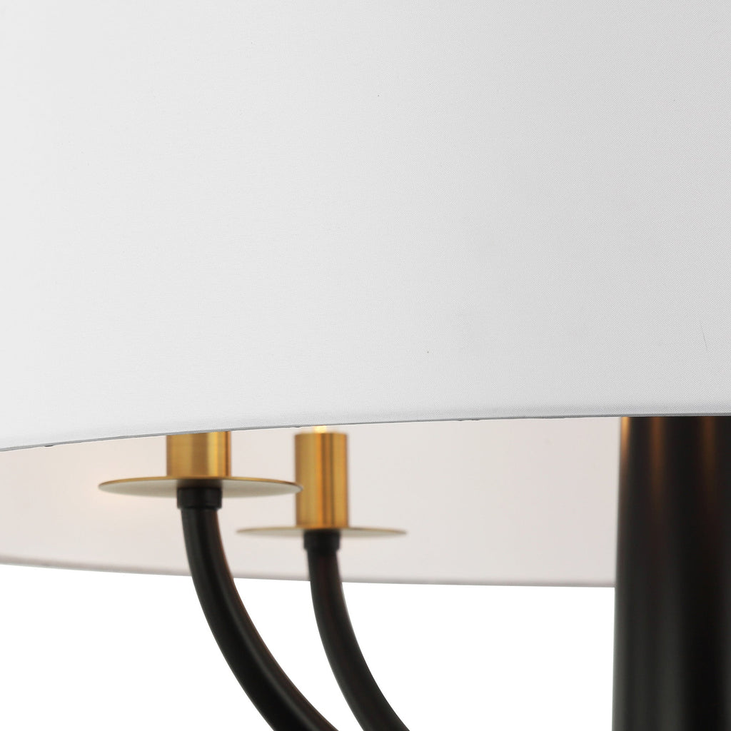 Patchwork 5 Light Pendant - Black/Satin Brass
