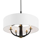 Patchwork 5 Light Pendant - Black/Satin Brass