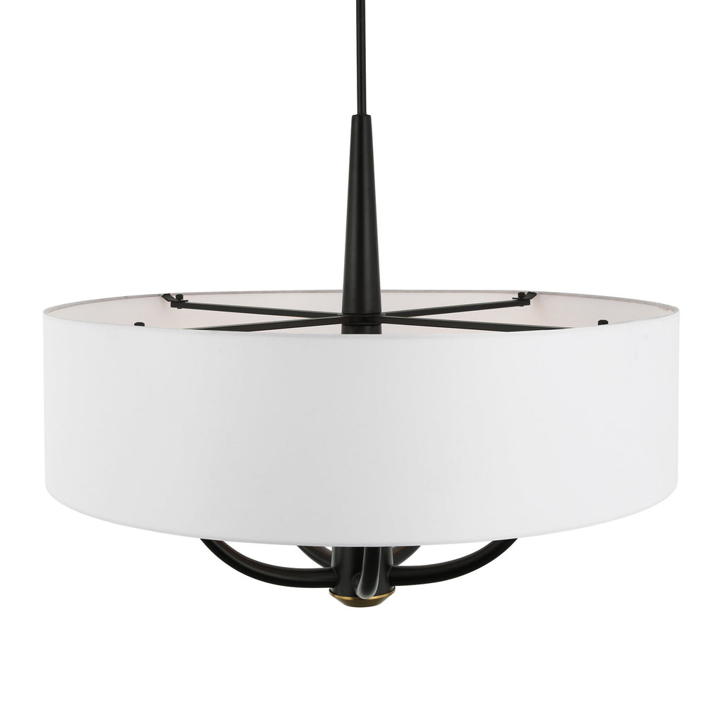 Patchwork 5 Light Pendant - Black/Satin Brass