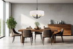 Patchwork 5 Light Pendant - Black/Satin Brass