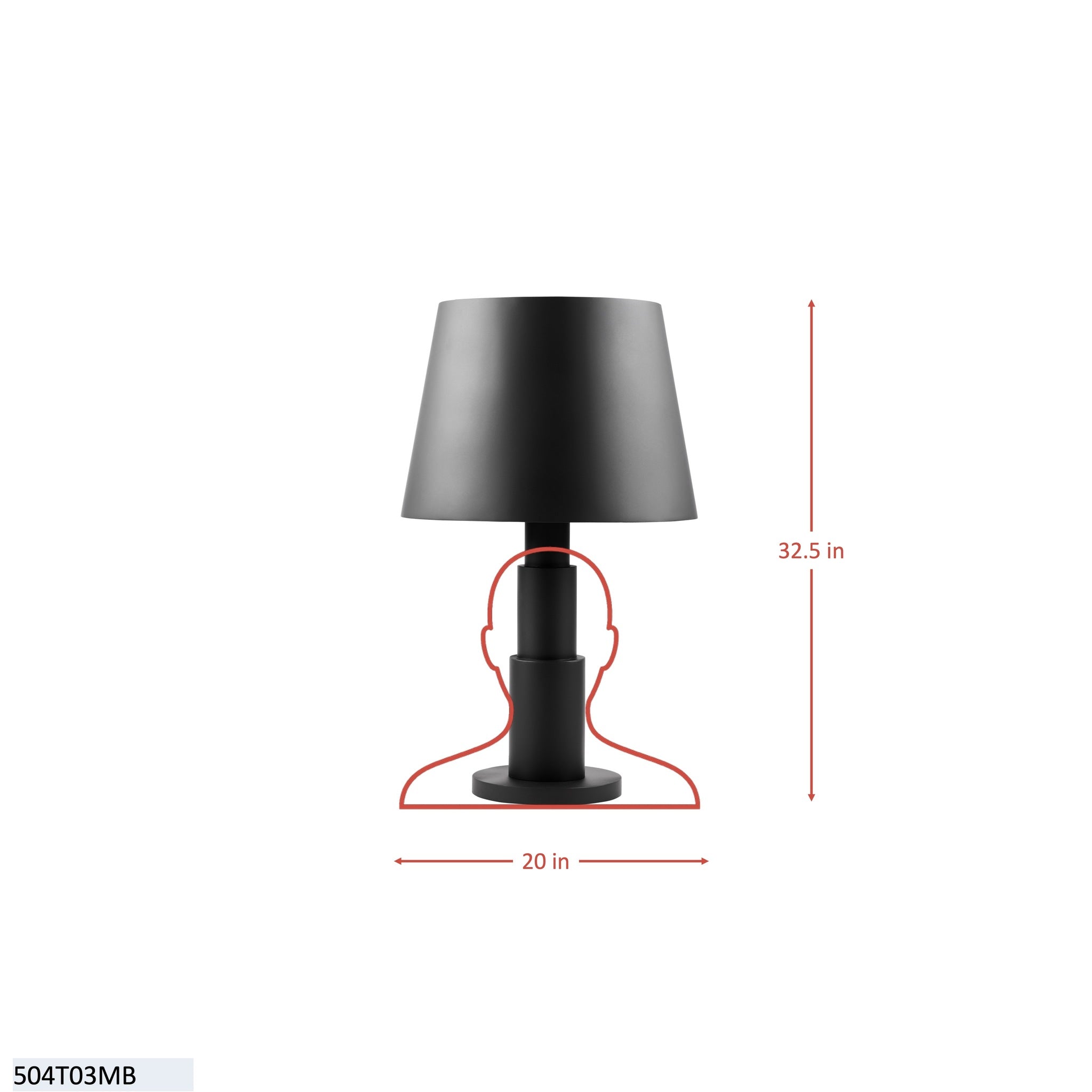 Giustino 3 Light Table Lamp - Matte Black