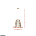 Peep Show 6 Light Foyer - Sunwashed Silver/Brushed Sienna
