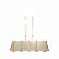 Peep Show 6 Light Linear - Sunwashed Silver/Brushed Sienna