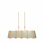 Peep Show 6 Light Linear - Sunwashed Silver/Brushed Sienna