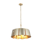 Peep Show 5 Light Pendant - Sunwashed Silver/Brushed Sienna