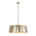 Peep Show 5 Light Pendant - Sunwashed Silver/Brushed Sienna