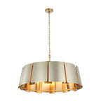 Peep Show 8 Light Pendant - Sunwashed Silver/Brushed Sienna
