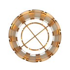 Peep Show 8 Light Pendant - Sunwashed Silver/Brushed Sienna