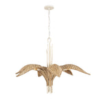 Century Palm 6 Light Chandelier - Country White